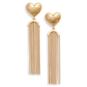 Kate Spade My Precious Heart Fringe Earrings